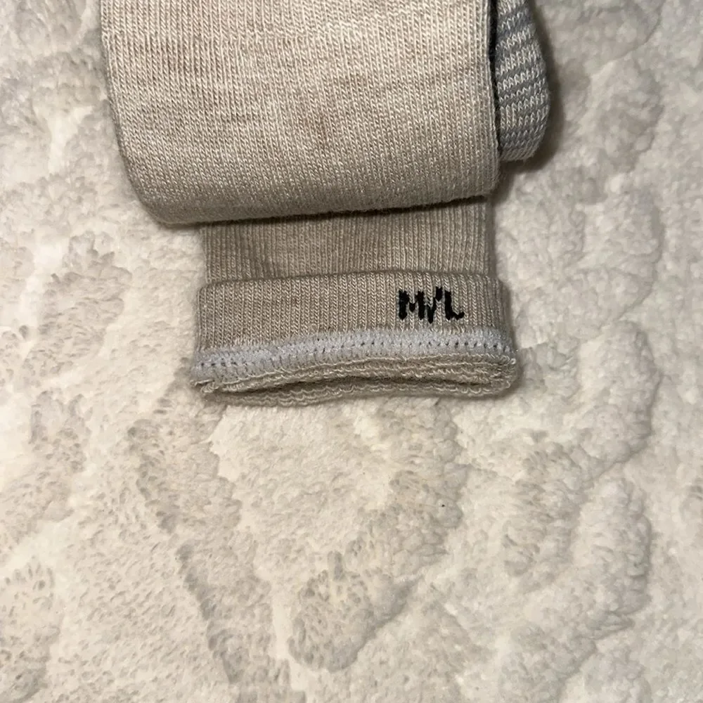 Merrell Men’s Light Tan Zoned Wool Crew Hiking Socks